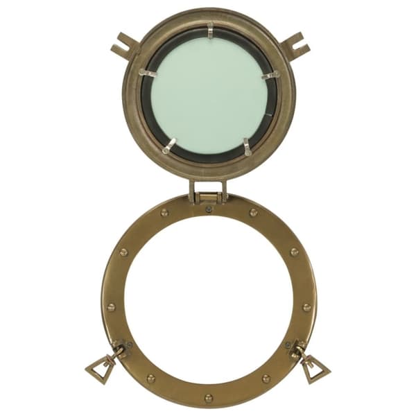 vidaXL Kuøyespeil vegghengt Φ30 cm aluminium og glass