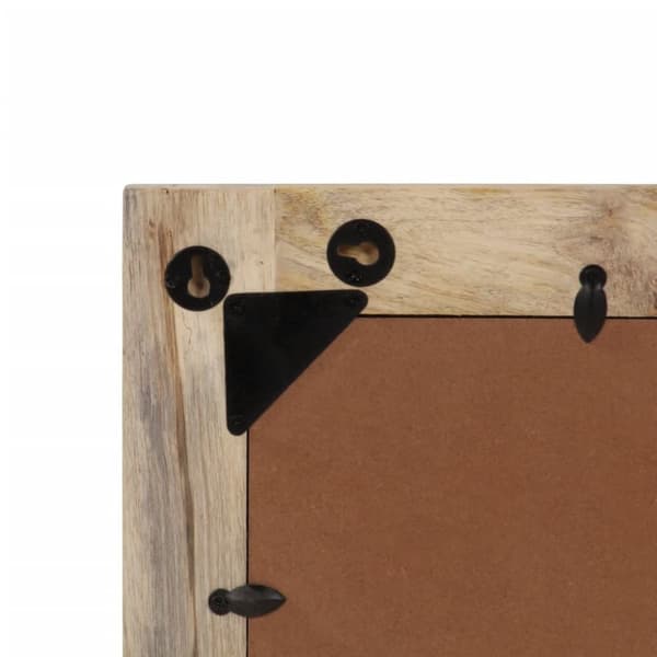 badeværelsesspejl 50x70x2,5 cm massivt mangotræ og glas