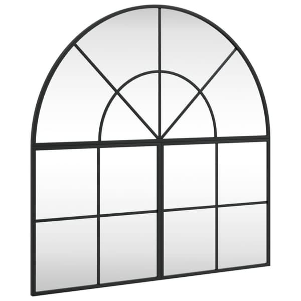 vægspejl 80x80 cm buet jern sort