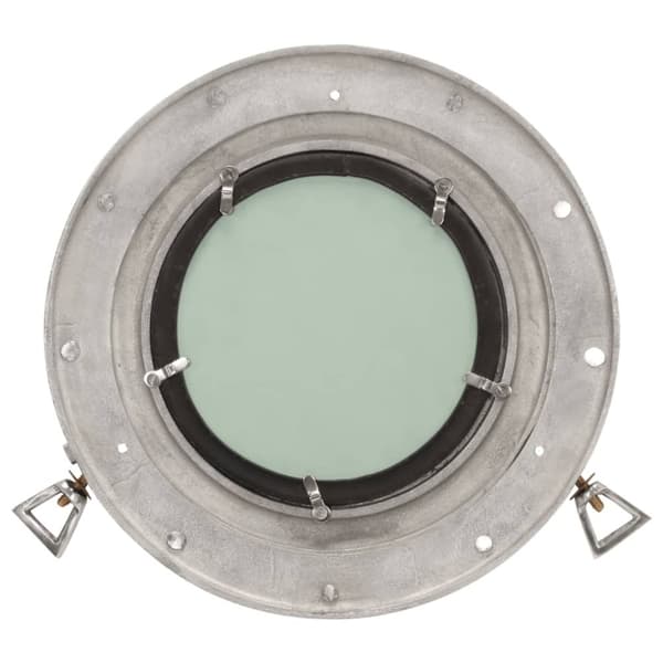 vidaXL Kuøyespeil vegghengt Φ30 cm aluminium og glass