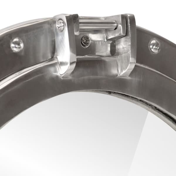 vidaXL Kuøyespeil vegghengt Φ30 cm aluminium og glass