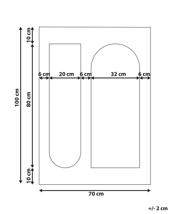 Veggspeil Off-White MDF-ramme Boucle Polstring Glass 70 x 100 cm Rektangulært Dekorativt Veggmontert Aksentstykke Moderne Stil