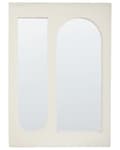 Miniatyrbilde 4 av 6: Veggspeil Off-White MDF-ramme Boucle Polstring Glass 70 x 100 cm Rektangulært Dekorativt Veggmontert Aksentstykke Moderne Stil