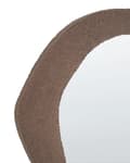 Miniatyrbilde 6 av 6: Veggspeil Brun MDF-ramme Boucle polstring Glass 79 x 80 cm Uregelmessig Dekorativt Veggmontert Aksentstykke Moderne Stil