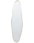 Miniatyrbilde 1 av 5: Veggspeil Gull Metallramme 41 x 162 cm Aluminium Uregelmessig Form med Kroker Moderne Stil Veggdekorasjon