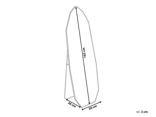Stående Speil Gull Aluminiumsramme 49 x 165 cm med stativ Uregelmessig Form Innrammet Full Lengde Moderne Design