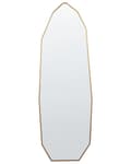 Miniatyrbilde 4 av 7: Stående Speil Gull Aluminiumsramme 49 x 165 cm med stativ Uregelmessig Form Innrammet Full Lengde Moderne Design