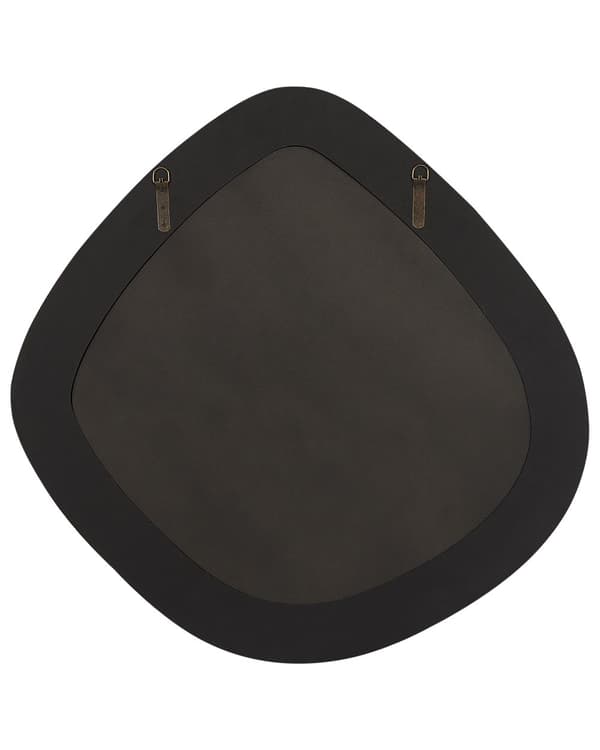 Vægspejl Lysebrun MDF-ramme Boucle polstring Glas 79 x 80 cm Uregelmæssig dekorativ vægmonteret accentstykke Moderne stil