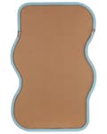 Miniatyrbillede 4 af 5: Vægspejl blå imperial træ 58 x 90 cm asymmetrisk bølget form med kroge moderne stil stue værelse
