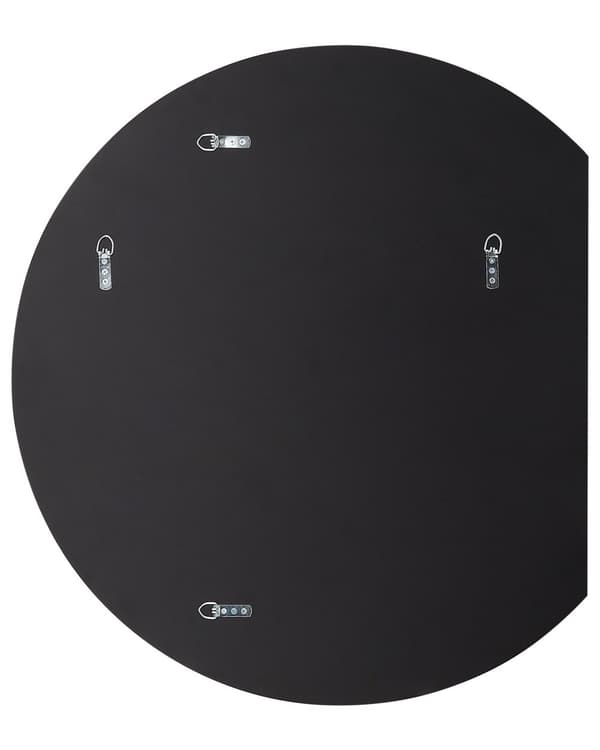 Vægspejl blå 70 x 79 cm runde kroge vægophæng moderne stil stue værelse opholdsrum