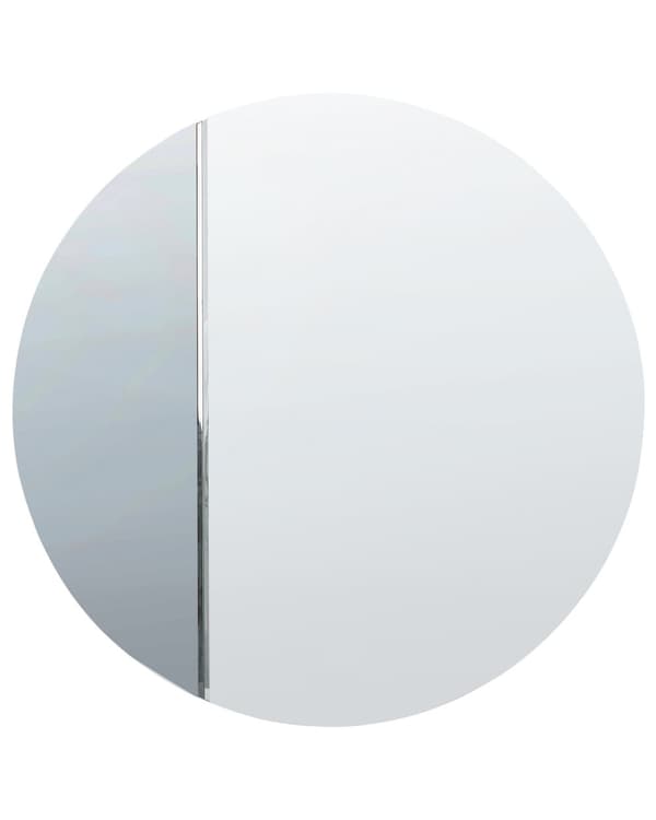 Väggspegel Blå 79 x 79 cm Rund form med krokar Modern stil Väggdekor
