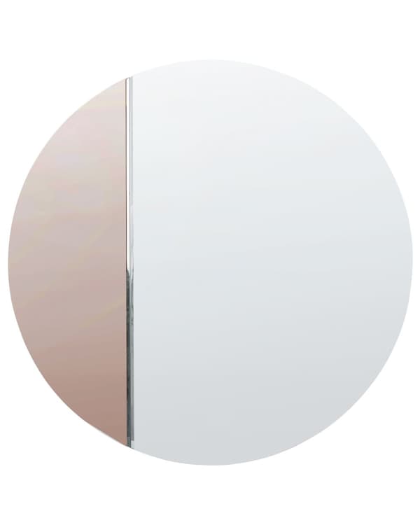 Väggspegel Roséguld 79 x 79 cm Rund form med krokar Modern stil Väggdekor