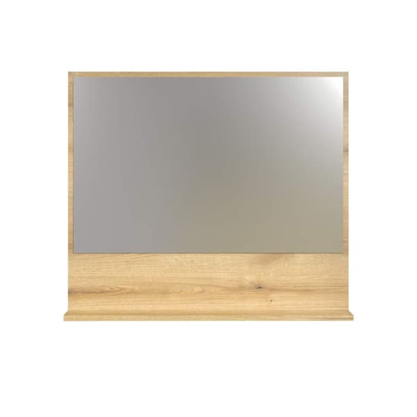 PureBliss bad speil 80cm med hylle eik dekor.
