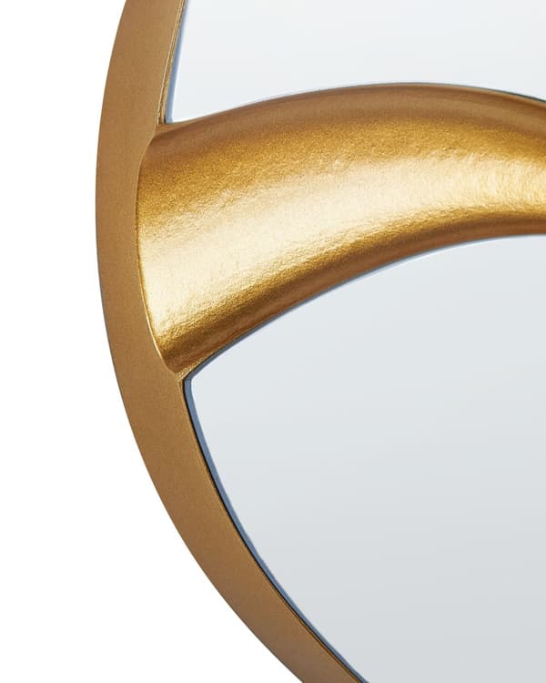 Väggspegel Guld 60 x 90 cm Väggmonterad Dekorativ Spegel Modern Stil Hängande Dekor