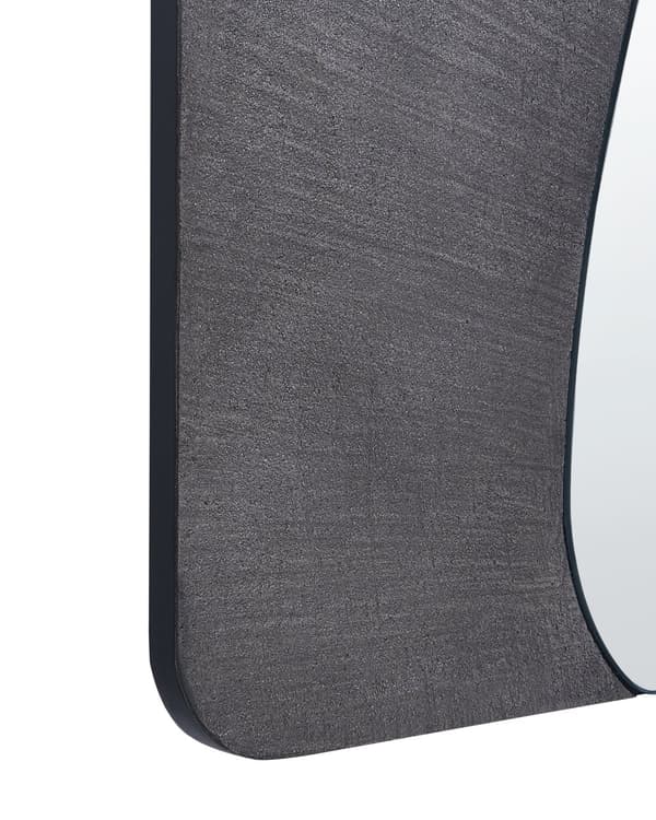 Väggspegel Grå 70 x 110 cm Väggmonterad dekorativ spegel Modern stil Hängande dekor