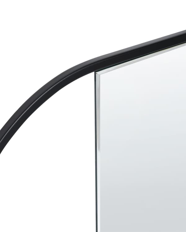 Väggspegel Metall Svart 40 x 120 cm Väggmonterad Dekorativ Spegel Modern Stil Hängande Dekor