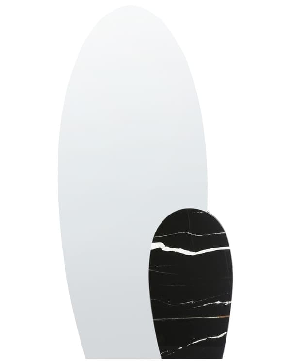 Väggspegel Svart 58 x 120 cm Marmoreffekt Väggmonterad dekorativ spegel Modern stil Hängande dekor