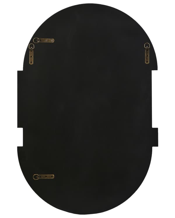 Seinäpeili musta 60 x 90 cm seinälle horisontaalisesti ripustettava moderni tyyli