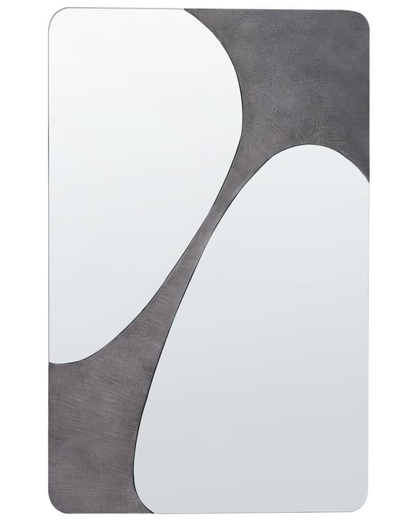 Seinäpeili harmaa 70 x 110 cm seinälle ripustettava abstrakti moderni tyyli
