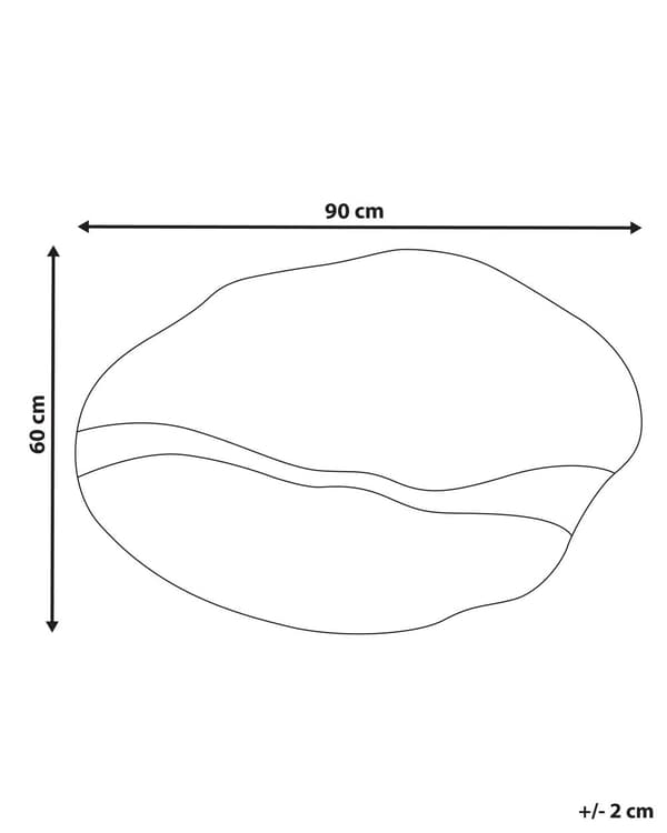 Veggspeil Gull 60 x 90 cm Uregelmessig form Moderne design Dekorasjon Tilbehør Speil Veggdekor