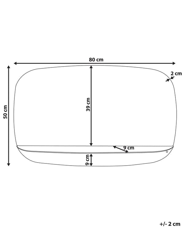Veggspeil med hylle Rosa Metall 50 x 80 cm Moderne design Dekorativt Veggdekor Speil