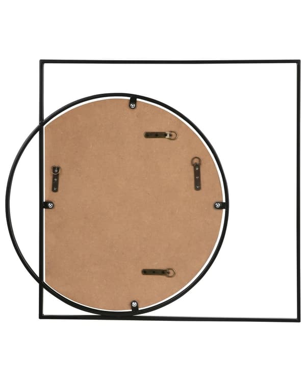 Veggspeil Svart Metall 70 x 79 cm Rund og firkantet form Moderne design Dekorativt Veggdekor Speil