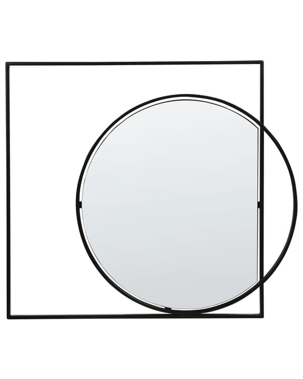 Veggspeil Svart Metall 70 x 79 cm Rund og firkantet form Moderne design Dekorativt Veggdekor Speil