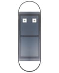 Miniatyrbilde 4 av 5: Veggspeil Svart Metall 40 x 120 cm Oval form Moderne design Dekorativt Veggdekor Speil