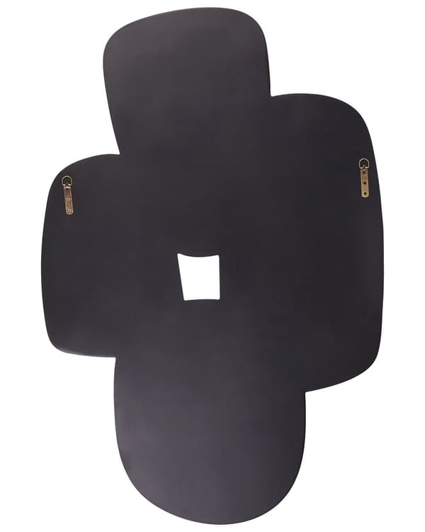 Sølv vægspejl 80 x 120 cm moderne stil hængende dekoration uregelmæssig form stue værelse