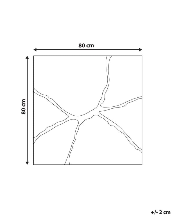 Vægspejl Guld 80 x 80 cm Firkantet form Dekorativ Moderne design Tilbehør Spejl Vægdekoration