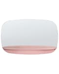 Miniatyrbillede 1 af 5: Vægspejl i metal, pink, 50 x 80 cm, hængende dekoration i moderne stil, oval form