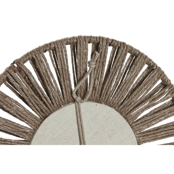Spegelspel Home ESPRIT Naturell Tropiskt 20 x 1 x 20 cm (3 Delar)