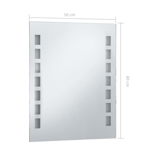 vidaXL LED-vægspejl til badeværelset 50x60 cm -  Spejle