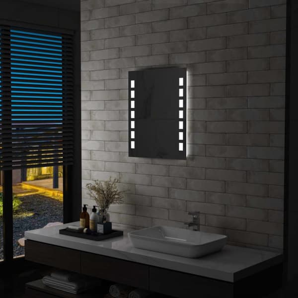 vidaXL LED-vægspejl til badeværelset 50x60 cm - Spejle
