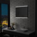 Miniatyrbild 2 av 9: vidaXL Badrumsspegel LED med touch-sensor 80x60 cm -  Speglar