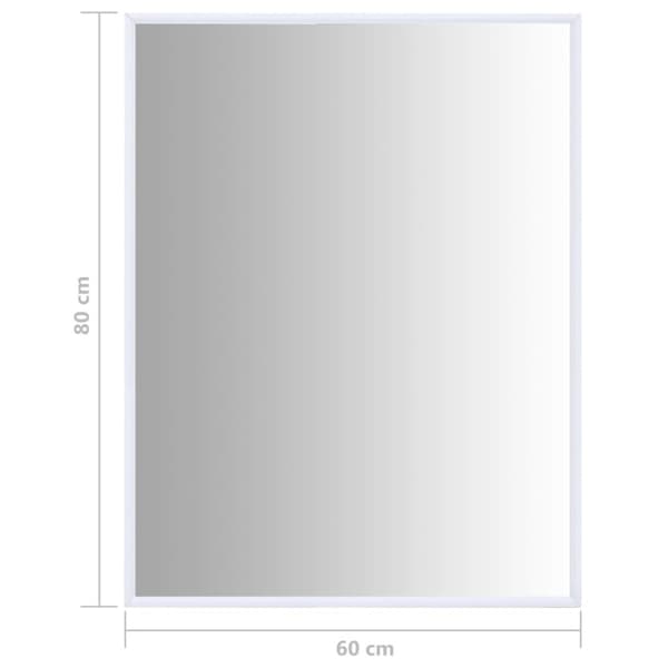 vidaXL spejl 80x60 cm hvid -  Spejle