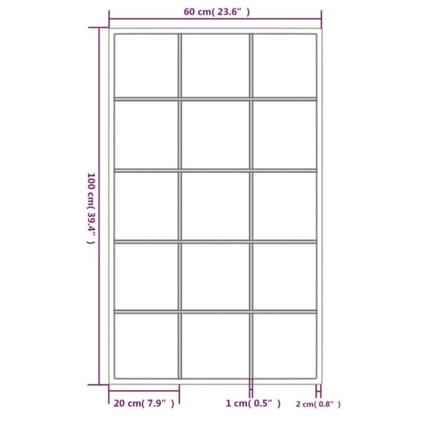 vidaXL Seinäpeilit 3 kpl musta 100x60 cm metalli -  Peilit