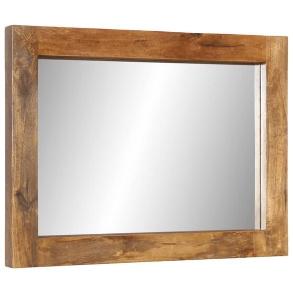 vidaXL spejl 70x50 cm massivt mangotræ og glas -  Spejle