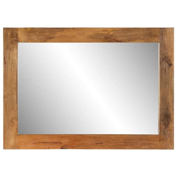 vidaXL spejl 70x50 cm massivt mangotræ og glas -  Spejle