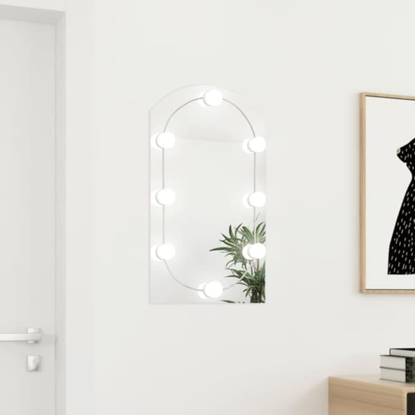 vidaXL Peili LED-valoilla 70x40 cm lasi kaari -  Peilit