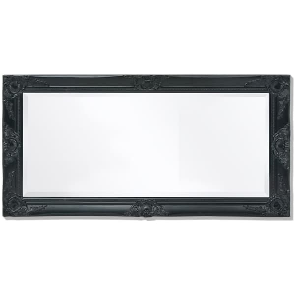 vidaXL vægspejl 100x50 cm barokstil sort -  Spejle