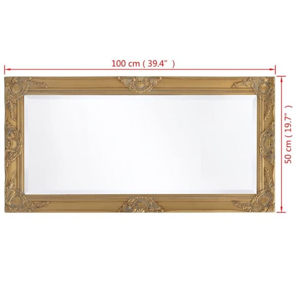 vidaXL Seinäpeili Barokkityylinen 100x50 cm Kulta -  Peilit