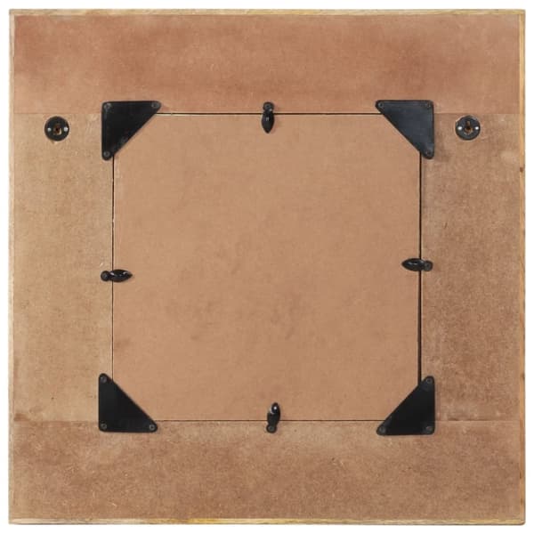 vidaXL vægspejl 60x60 cm massivt genbrugstræ -  Spejle
