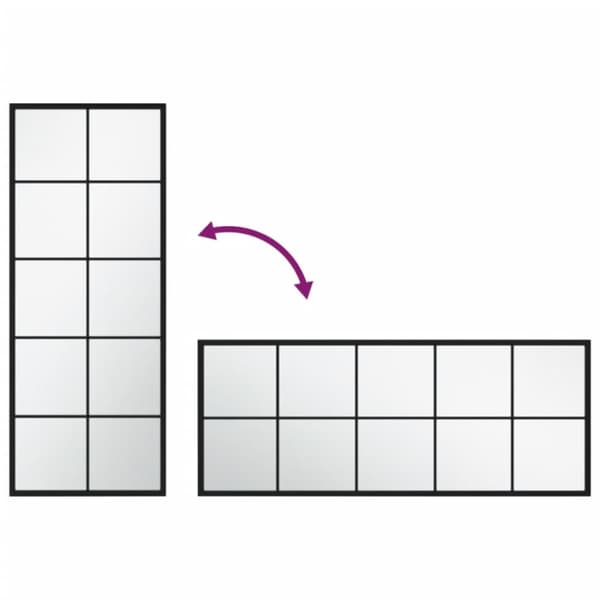 vidaXL Seinäpeilit 2 kpl musta 100x40 cm metalli -  Peilit