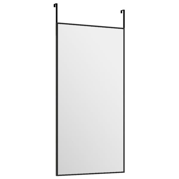 vidaXL Dörrspegel svart 30x60 cm glas och aluminium -  Speglar