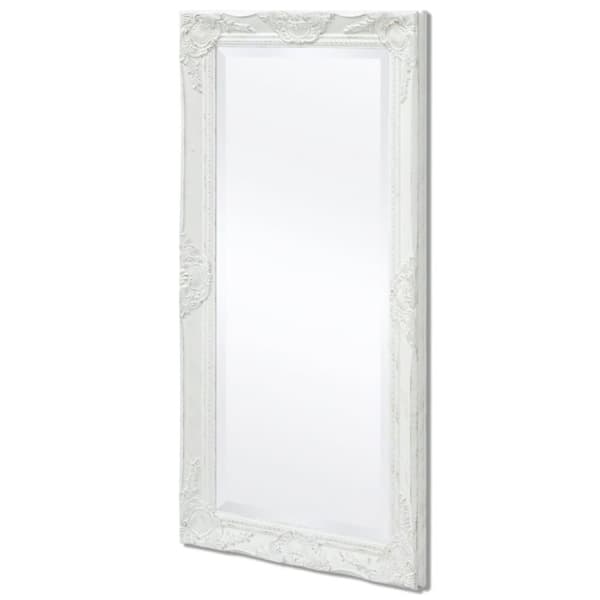 vidaXL Väggspegel i barockstil 100x50 cm vit -  Speglar