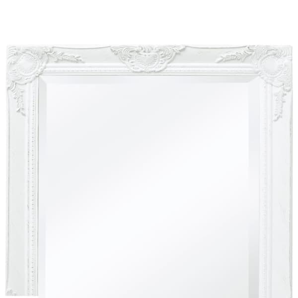 vidaXL Väggspegel i barockstil 100x50 cm vit -  Speglar