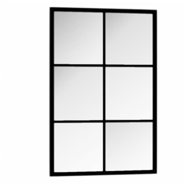 vidaXL vægspejl 60x40 cm metal sort -  Spejle
