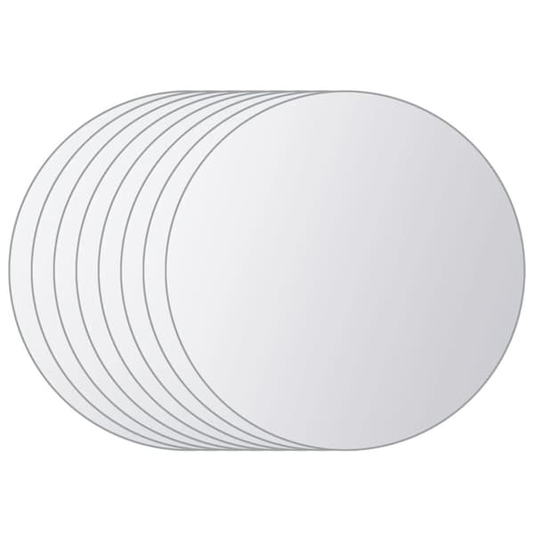 vidaXL rund spejlflise 8 stk. glas - Spejle
