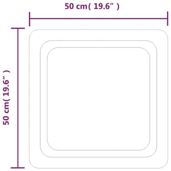 vidaXL badeværelsesspejl med LED-lys 50x50 cm -  Spejle